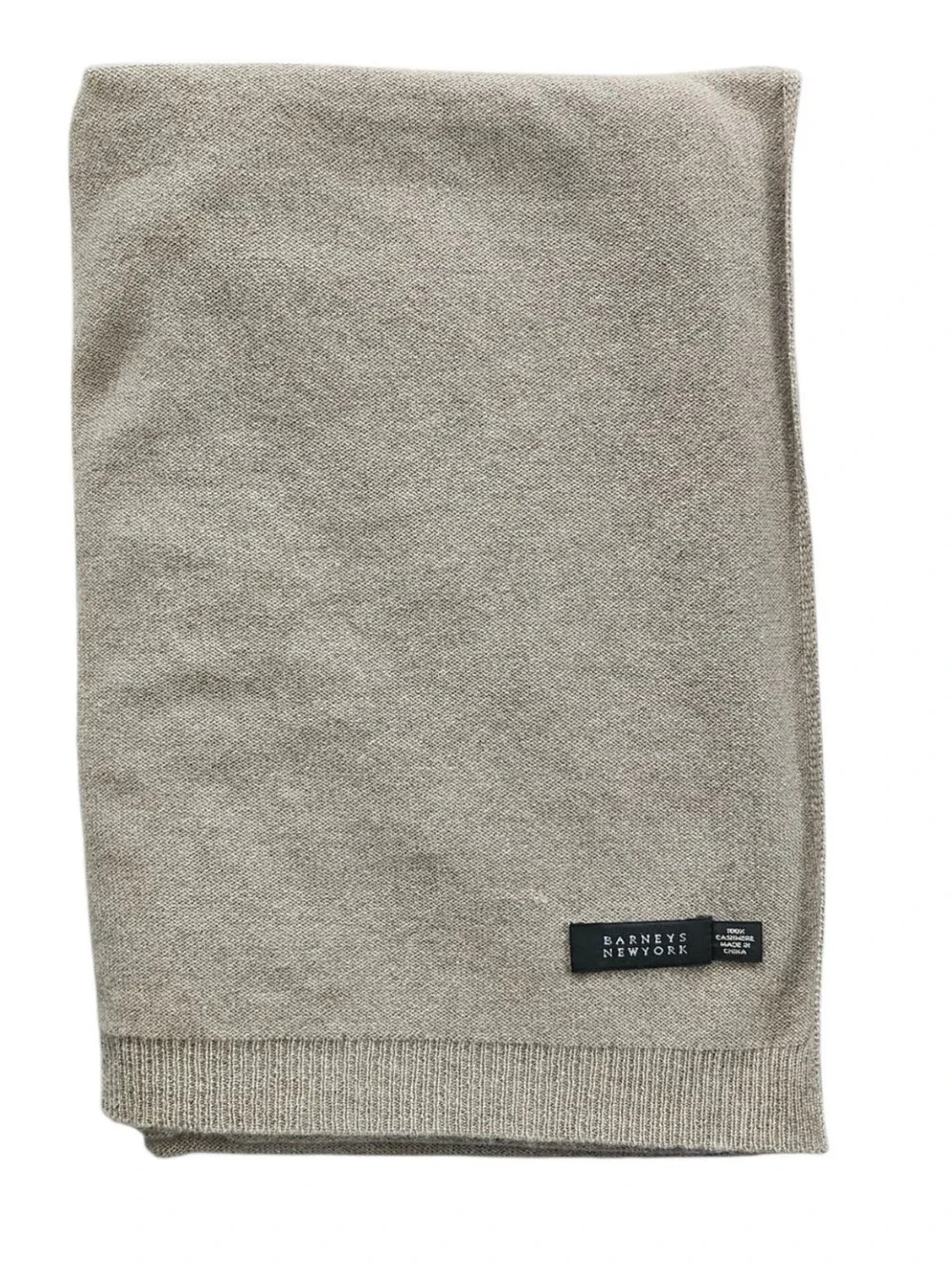 Barney's New York 100% Cashmere Throw Blanket In Taupe 40x60